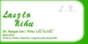 laszlo mihu business card